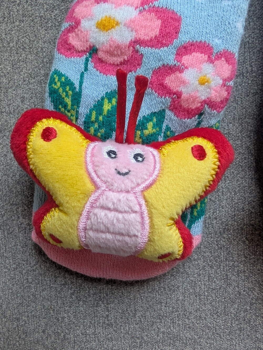 NEW Messy Moose Plush Butterfly Baby Socks Blue 6–48 Months - Picture 4 of 8